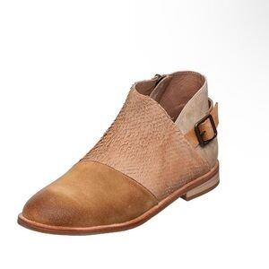 Antelope Tan and Brown Ankle Booties